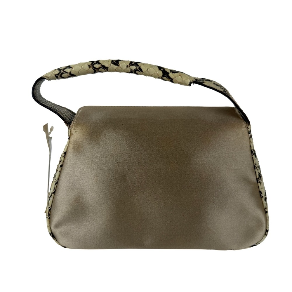 Kate Spade Bag Womens Natural Marcel Top Handle Satin Python Embossed Purse